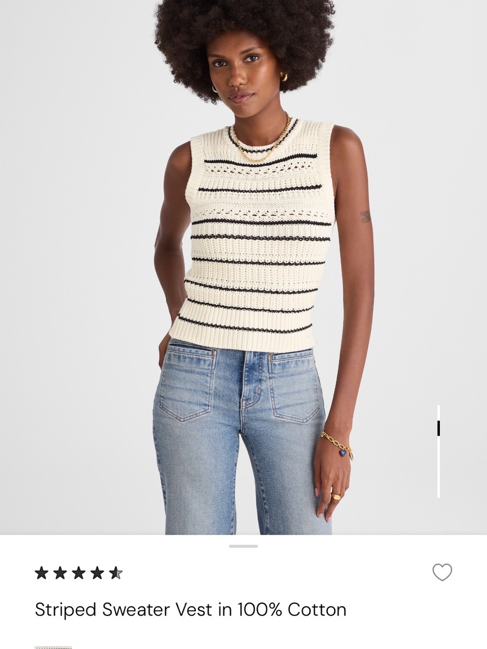 Madewell Striped Sweater Vest